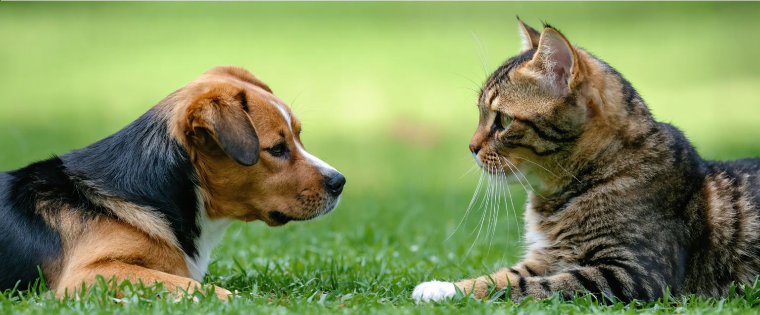 pes a kočka.zvířecí rodina jpg